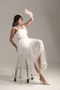 Ruffle Detailed Long Tulle Skirt
