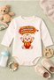 Baby Funny Written Little Lion Printed Bodysuit 100% Cotton Bodysuit - 3
