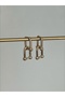 Women's Special Series Tfy Brand Flat Model Gold Earrings - 2