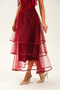 Long Tulle Skirt with Long Lining and Bias Binding at the Hem - 5