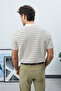 Cut-Line Knitted Three-Button Old Money Polo Neck Tshirt - 4