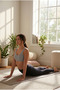 Set of 2 Thick Strap Cotton Combed Bustier - Wire-Free, No Underwire Half Tank Top Sports and Sleep Bra - 6