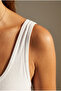 Set of 2 Thick Strap Cotton Combed Bustier - Wire-Free, No Underwire Half Tank Top Sports and Sleep Bra - 6