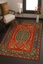 Mosso Red Blue Themed Classic Floral Pattern Woven Base Modern Decorative Carpet Mosso2125 - 2