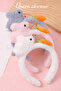 Cute Furry Fluffy Plush Rabbit Carrot Crown Children's Tiara Pink - 2