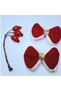 23 April Girl's Self-Luminous Feathered Red Clip Hairpin - 4