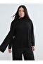 Soulife Black Shawl Collar Blouse with Scarf Detail - 2