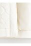 Lcw Kids Ecru High Collar Quilted Patterned Girl's Coat - 4