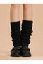 Original Premium Leg Warmer 100% Acrylic Knitwear Knitted Leg Warmer Foot Warmer Coffee Hair Black - 4