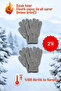 2-Pack 100% Acrylic Premium Knitwear Knitted Heat Protected Unisex Gray Gloves