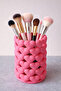 Heart Design Pen Holder – Decorative Desktop Organizer - Brush Holder
