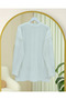 Half-Throat Stripe Patterned Soft Knitwear Sweater -White - 4