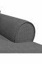 Chaise Lounge with Skirt with Cushion 3 pcs Dark Grey Fabric - 7
