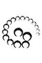 Face Earrings Moon 18Pcs Acrylic Septum Pincher Tapers C Shape Buffalo Ear Taper Kit Stretching Expa - 7