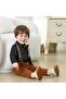 Boys Formal Outfit Set – Black Shirt with Br own Bow Tie, Suspenders & Pants (1–5 Years) - 2