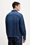 Gj Large Size Short Long Sleeve Men's Navy Blue Shirt M6Rh51D002F-Gtdw - 3