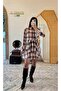 Plaid Pattern Layered Chiffon Dress
