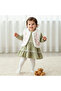 Embroidered Tiered Dress with Sweater and Stockings