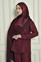 Veine Premium Viscose Shawl – Natural Cracked Texture, Shimmering, Flowy, Stylish and Elegant Posture – Burgundy - - 4