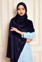 Veine Premium Viscose Shawl – Natural Crinkle Texture, Shimmering, Flowy, Stylish and Elegant Posture – Navy Blue - - 7