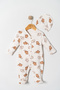 Baby Girl Printed Rompers with Hat Newborn %Cotton Hospital-Issued Sleeping Bag with Front Snaps Basic - 2