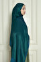Veine Premium Viscose Shawl – Natural Crinkle Texture, Shimmering, Flowy, Stylish and Elegant Posture – Green Blue – - 8