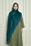 Veine Premium Viscose Shawl – Natural Crinkle Texture, Shimmering, Flowy, Stylish and Elegant Posture – Green Blue – - 4