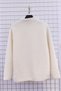 Women's Plus Size Stretch Fabric Mock Neck Long Sleeve Plush Sweatshirt - 3