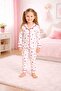 Girls' Buttoned Red Heart Pajama Set Mother-Daughter Matching Outfit Sibling Matching Pajama Set - 5