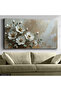 Textured Appearance White Flower Single Piece Canvas, Canvas Painting - 4