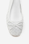 Women's Bow Flat Sole Ballerina Real Leather Zy 4055 White - 2