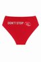 Women's Red High Waist Slogan Slip Panties Special for Lovers