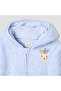Bunny Applique Hooded Jacket with Zip Closure - 4