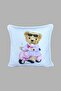 غطاء وسادة على شكل دمية دب منقوشة مقاس 45x45 راشيل محبوك مخملي مزدوج الجوانب طباعة رقمية باللون الأبيض حواف أسطوانية - 01 - 5