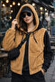 Women's Hooded Zippered Plush Vest Zyn-58816