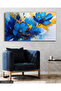 Blue Flower with Gold Detail One Piece Canvas, Canvas Painting