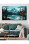 Oil Painting Mountain Landscape One Piece Canvas, Canvas Painting