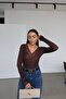 V-Neck Lace Cashmere Blouse