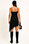 Lace Detailed Strappy Asymmetric Dress - 5