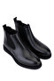 Men's Genuine Leather Black Casual Boots - 2