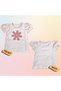 Baby Girls Sequin Flower Top | Glitter Short Sleeve Shimmer Shirt | Baby Girls Dress Style Top - 2