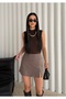 Women's Mink Slit Detailed Shorts Skirt - 3