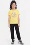 3-Pack Crew Neck T-Shirt Printed Detail Girls' 6-Piece Top and Bottom Set - 4