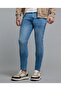 Faded Slim Fit Jeans with Button Closure
