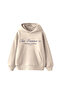 San Francisco 1990 Printed Oversized Unisex Beige Hoodie