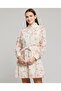 Floral Print Shirt Dress with Long Sleeves