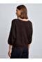 10852 Crew Neck Soft Textured Sweater-Brown - 2
