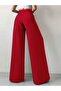 Women's Palazzo Wide Leg Fabric Trousers - 3
