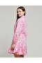 Floral Print Shirt Dress with Long Sleeves - 4