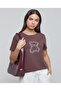 Embellished T-Shirt with Crew Neck and Short Sleeves - 4